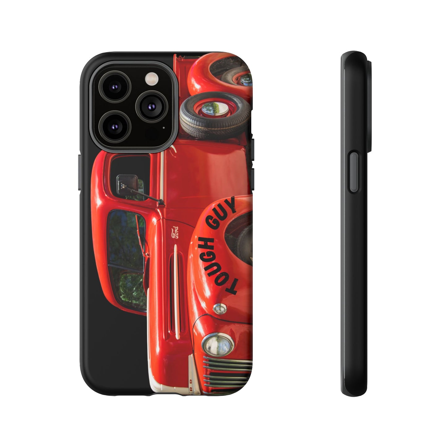 Phone Case iPhone 16/15/14 - Tough Guy Vintage Red Truck Tough Case