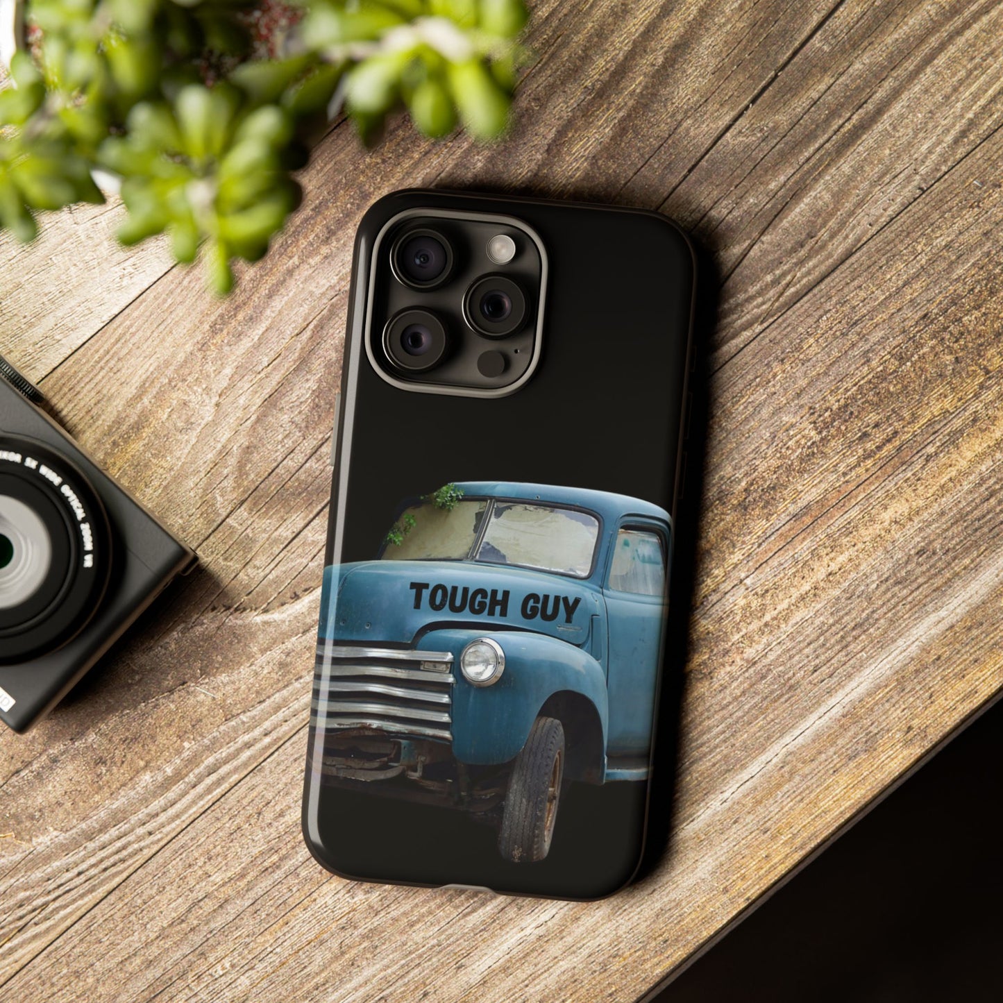 Phone Case iPhone 16/15/14 - Old Blue Truck Tough Guy Tough Case