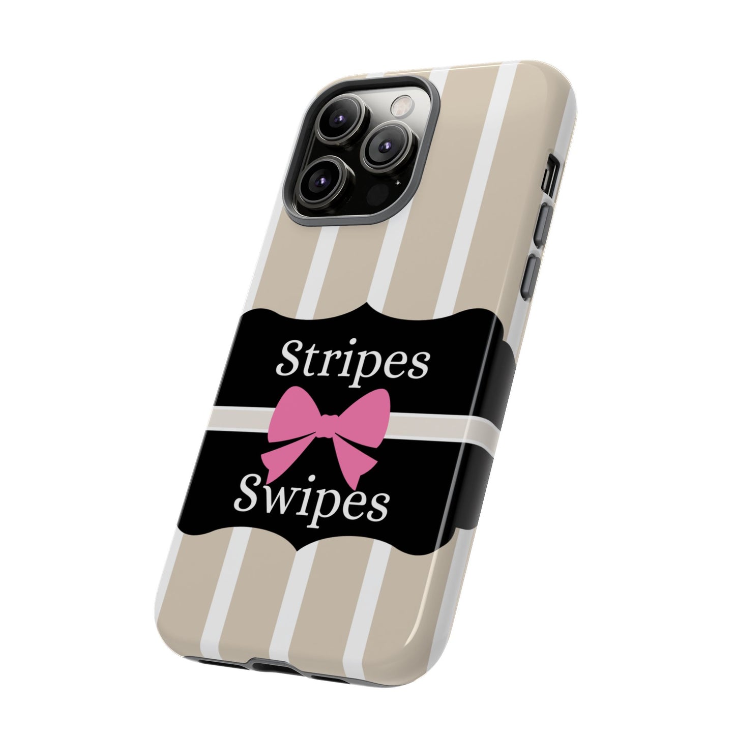 Phone Case iPhone 16/15/14 - Stripes & Swipes Tough Case