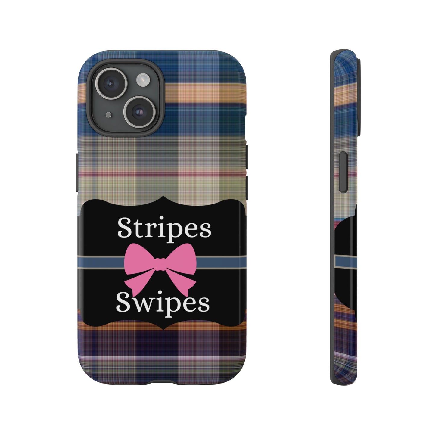 Phone Case iPhone 16/15/14 -Stripes & Swipes Tough Case