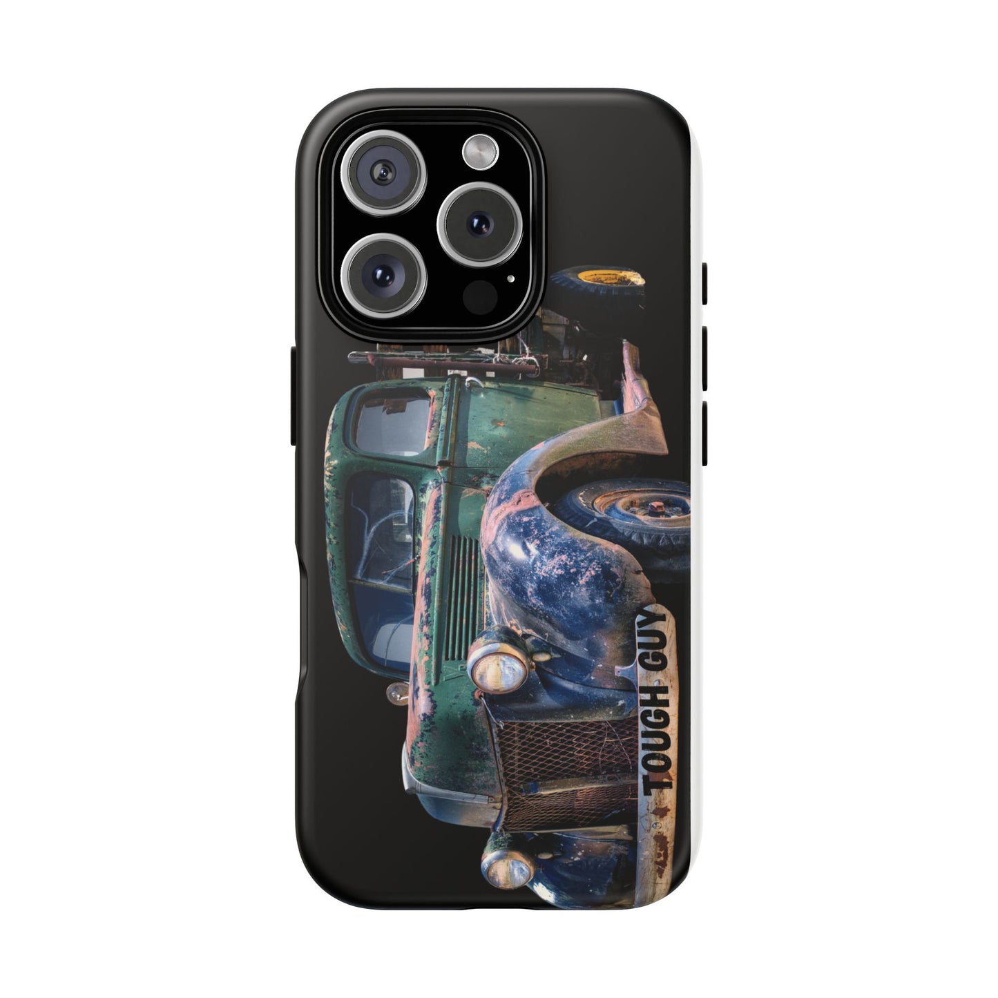 Phone Case iPhone 16/15/14 - Tough Guy Green Blue Truck Tough Case