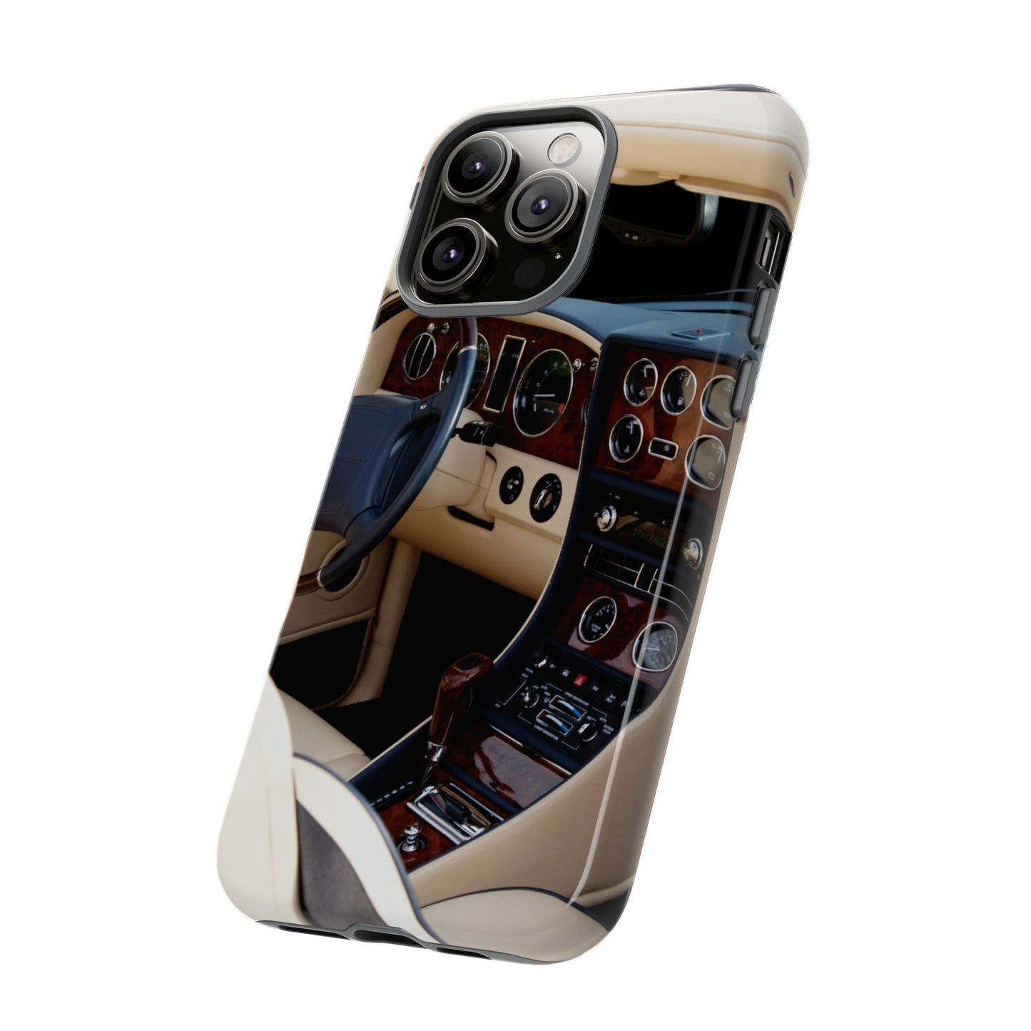 Phone Case iPhone 16/15/14 - Luxury Car Interior Tough Case