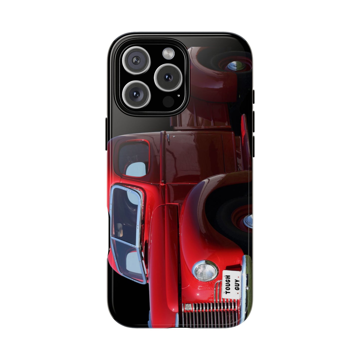 Phone Case iPhone 16/15/14 - Tough Guy Vintage Red Truck Tough Case