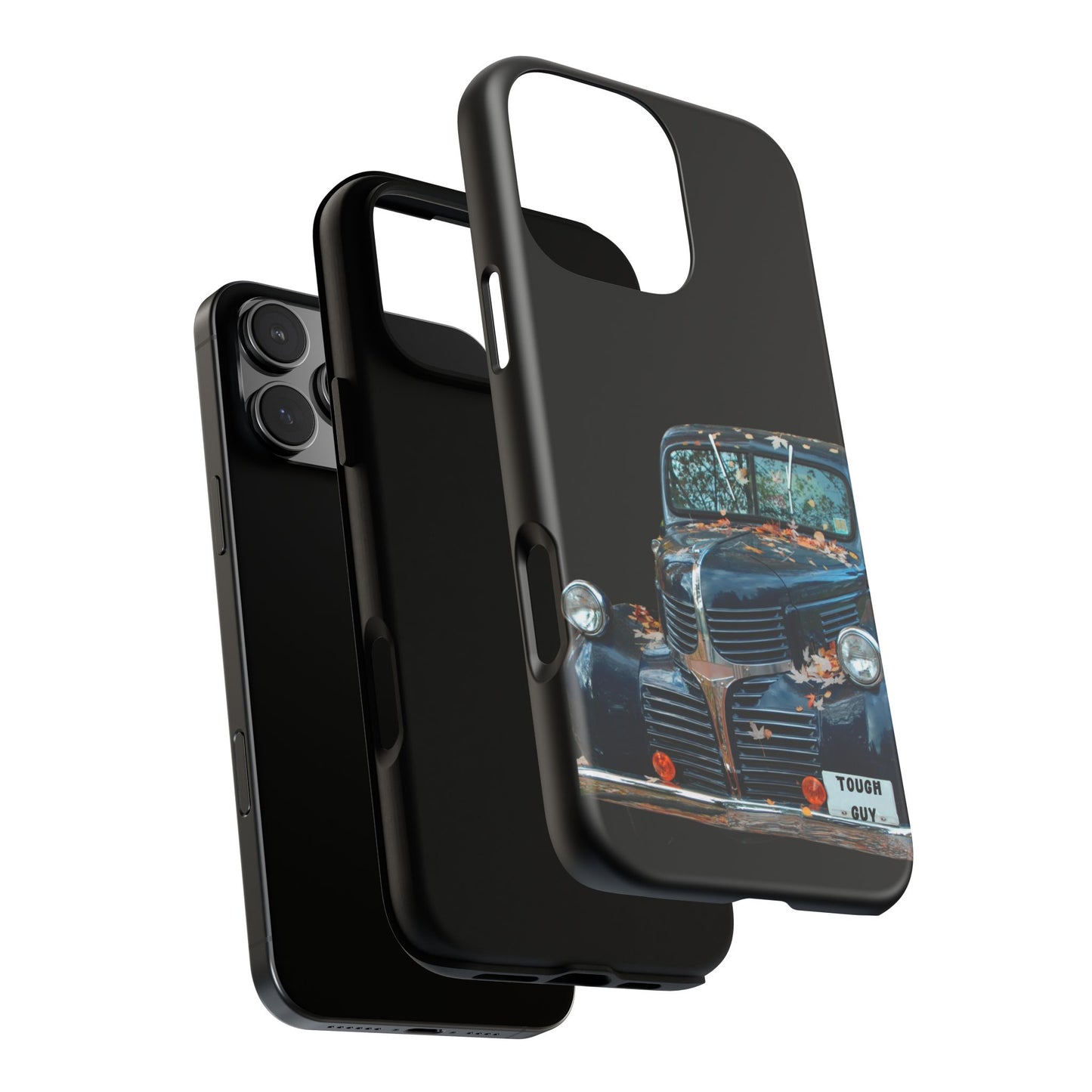 Phone Case iPhone 16/15/14 - Vintage Black Truck Tough Guy Tough Case