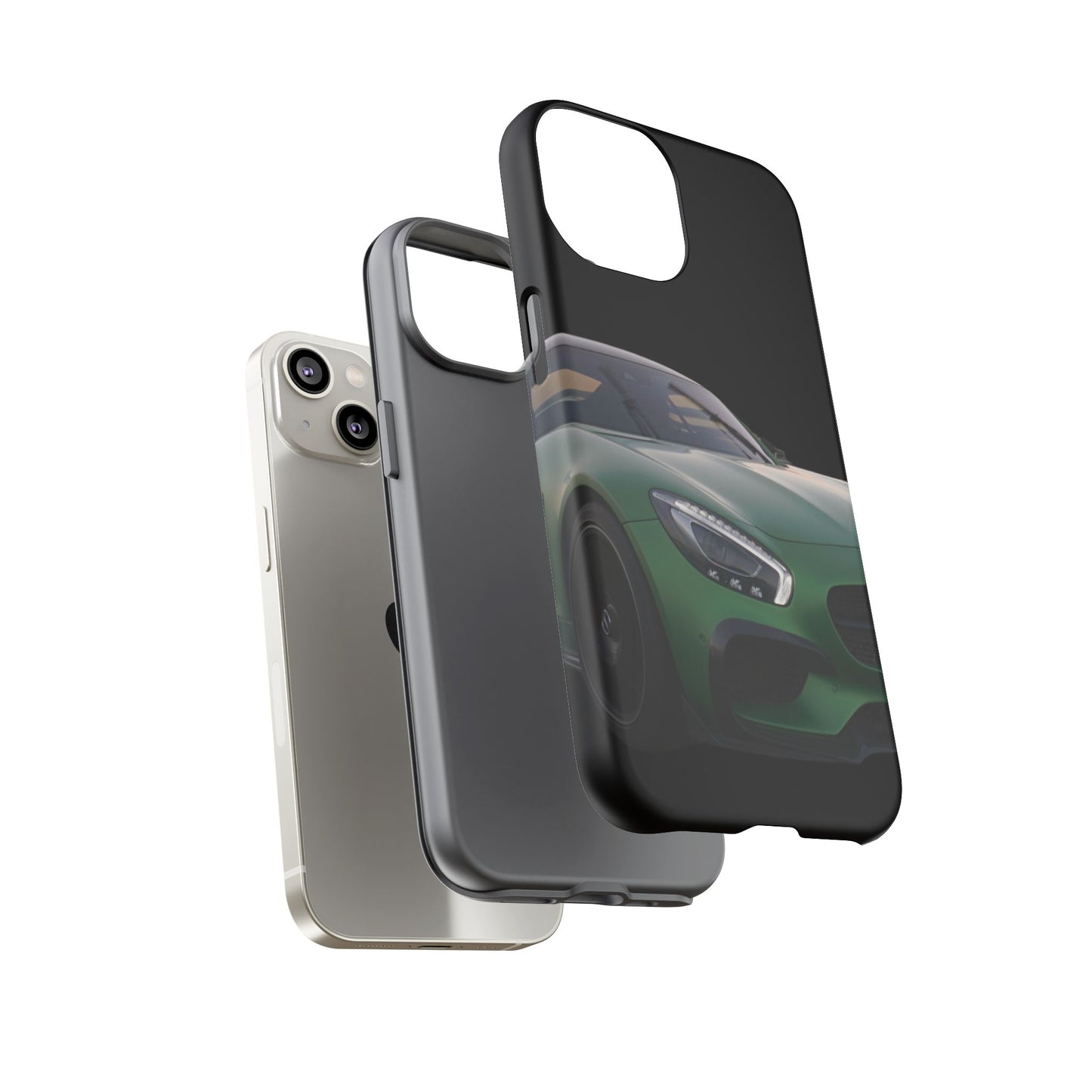 Phone Case iPhone 16/15/14 - Green Luxury Car Tough Case