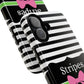 Phone Case iPhone 16/15/14 - Black/White/Green Stripes & Swipes Tough Case