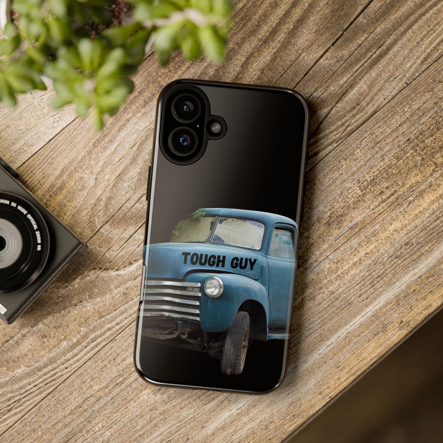 Phone Case iPhone 16/15/14 - Old Blue Truck Tough Guy Tough Case