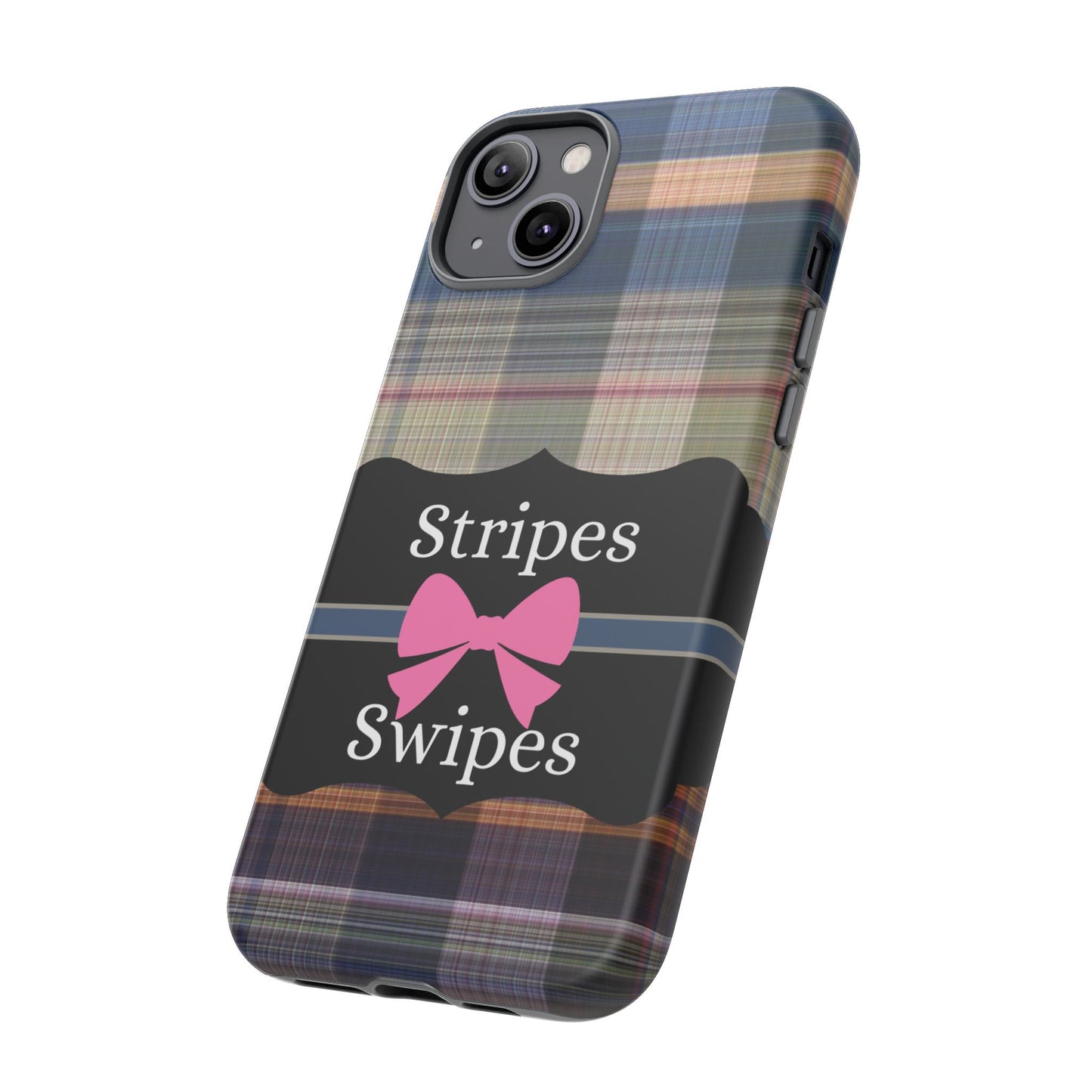 Phone Case iPhone 16/15/14 -Stripes & Swipes Tough Case