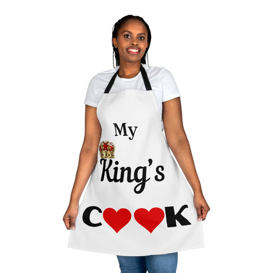 My King's Cook Apron (AOP) - White