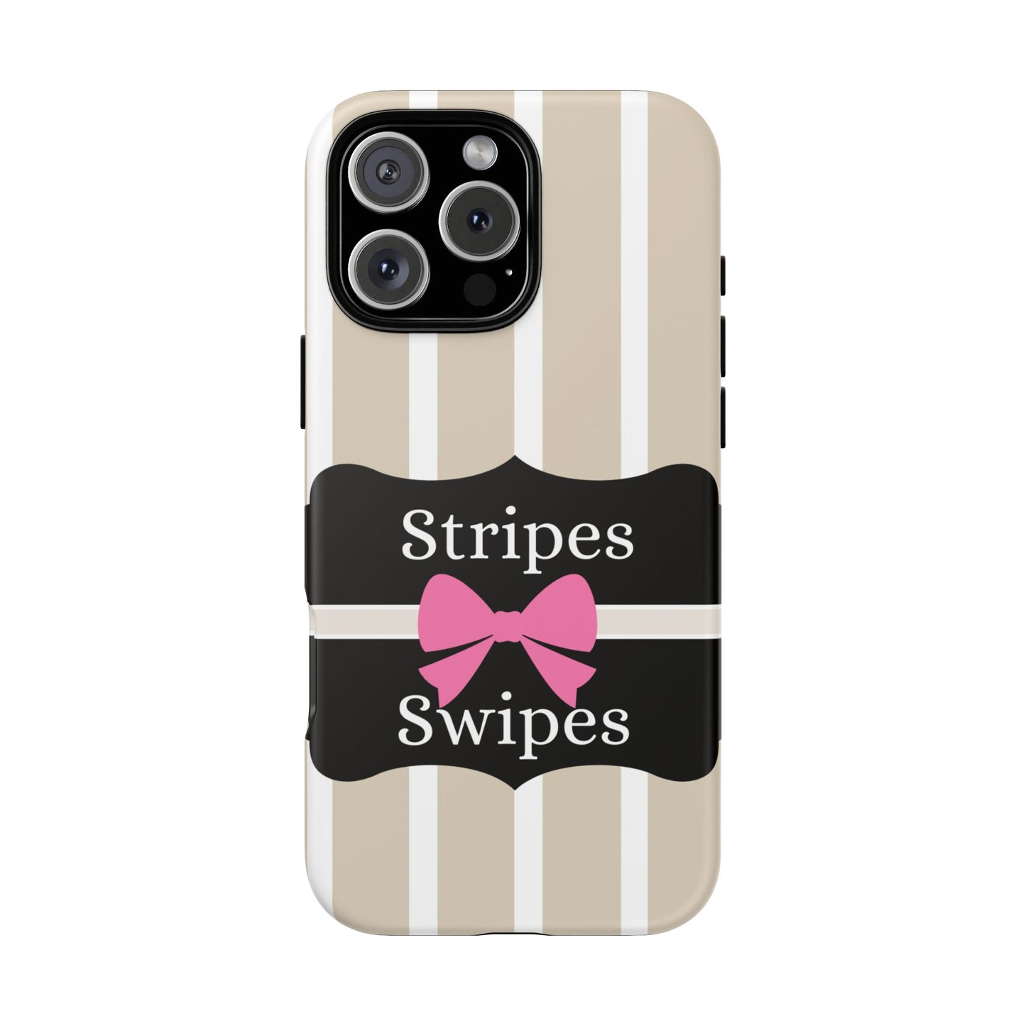 Phone Case iPhone 16/15/14 - Stripes & Swipes Tough Case