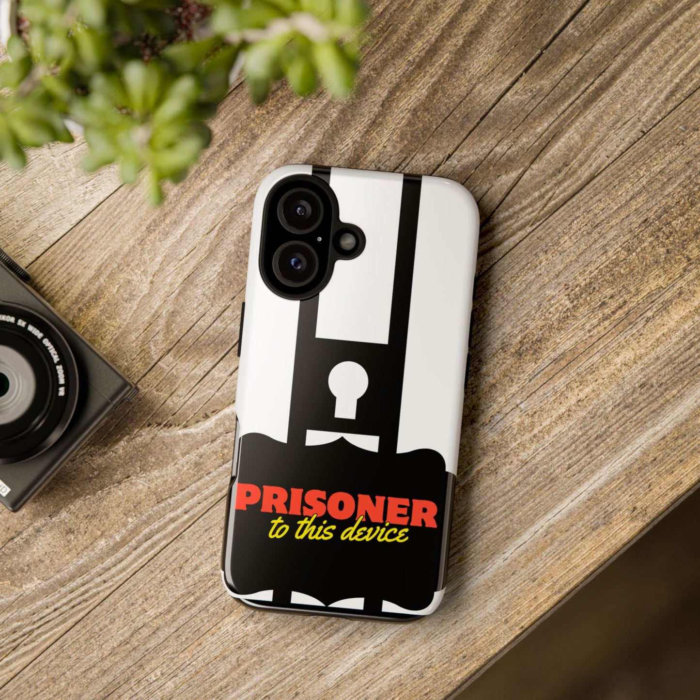 Phone Case iPhone 16/15/14 - Funny Prisoner to this Device Tough Case