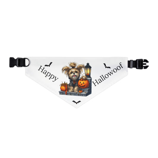 Happy "Hallowoof" - EXTRA LARGE Pet Bandana Collar WHITE 09