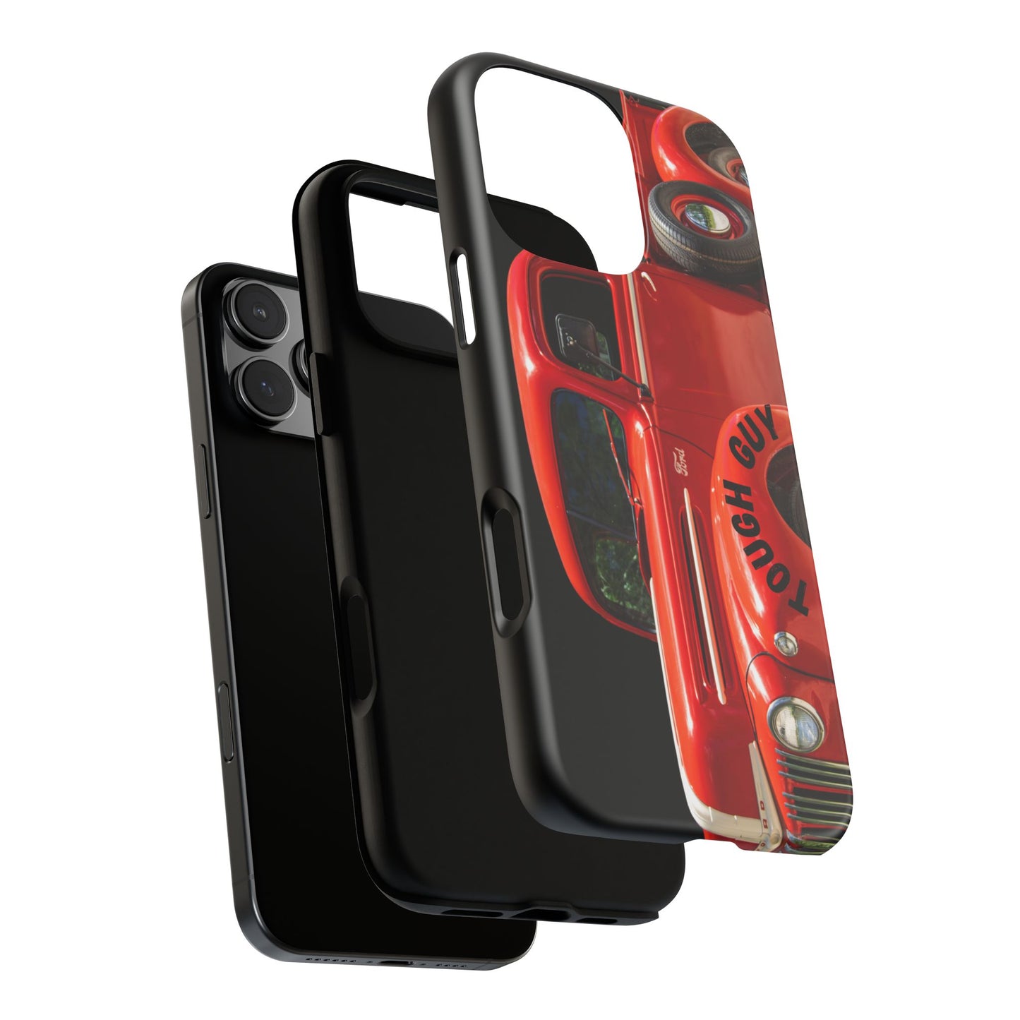 Phone Case iPhone 16/15/14 - Tough Guy Vintage Red Truck Tough Case