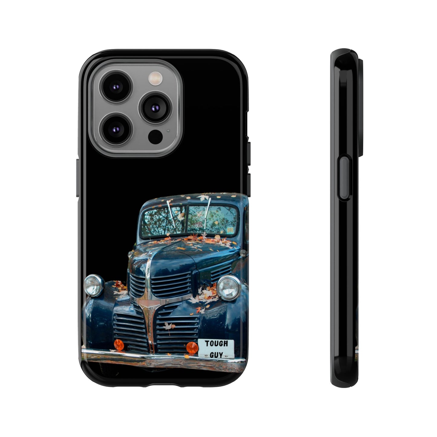 Phone Case iPhone 16/15/14 - Vintage Black Truck Tough Guy Tough Case