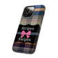 Phone Case iPhone 16/15/14 -Stripes & Swipes Tough Case