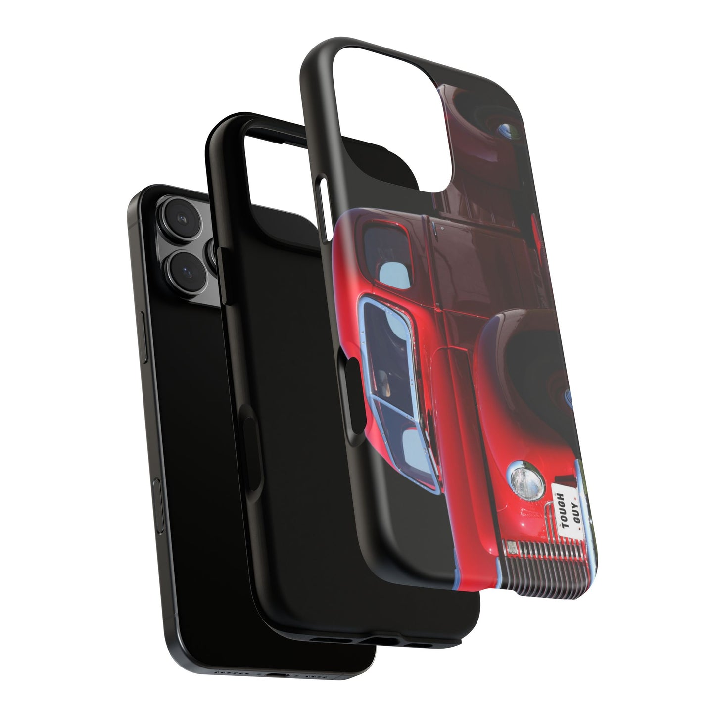 Phone Case iPhone 16/15/14 - Tough Guy Vintage Red Truck Tough Case