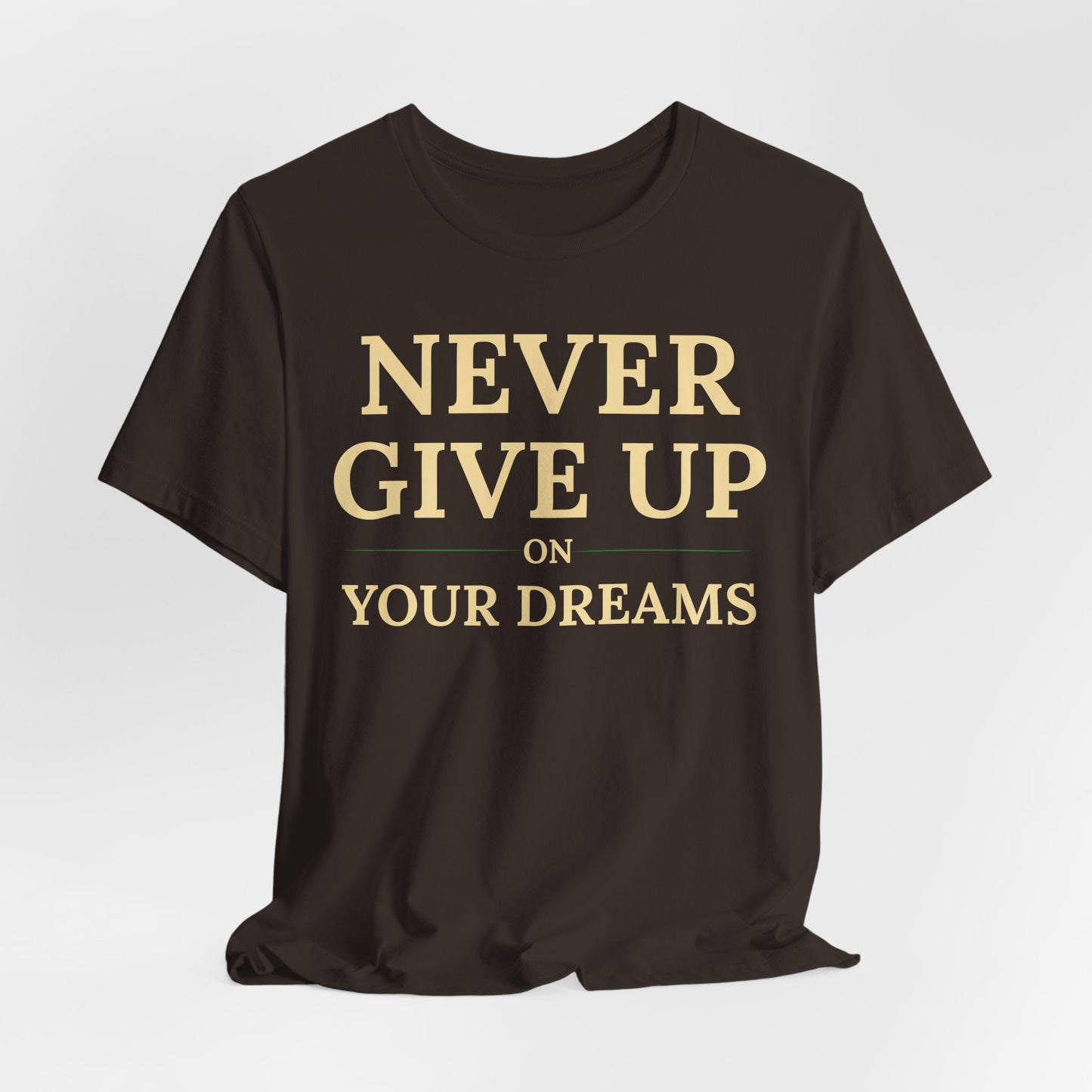Never Give Up on Your Dreams Inspirational Motivation T-Shirt