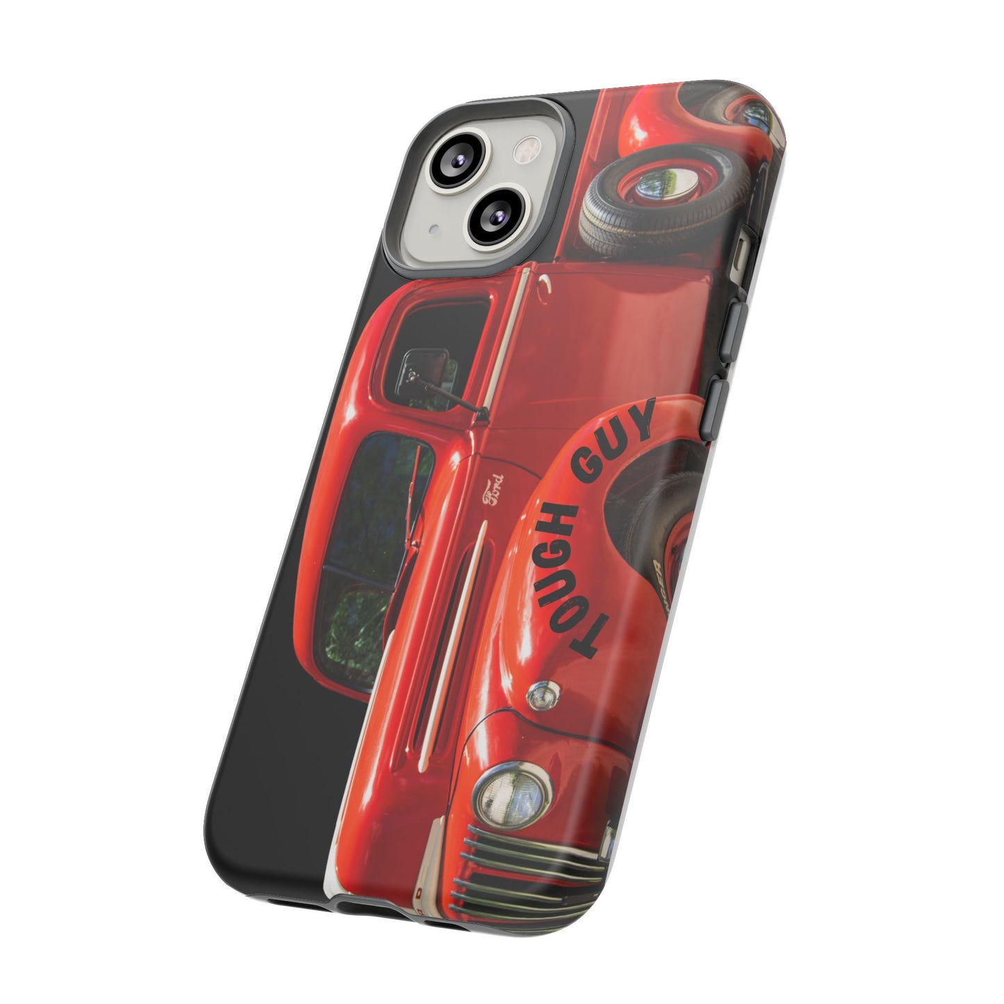 Phone Case iPhone 16/15/14 - Tough Guy Vintage Red Truck Tough Case