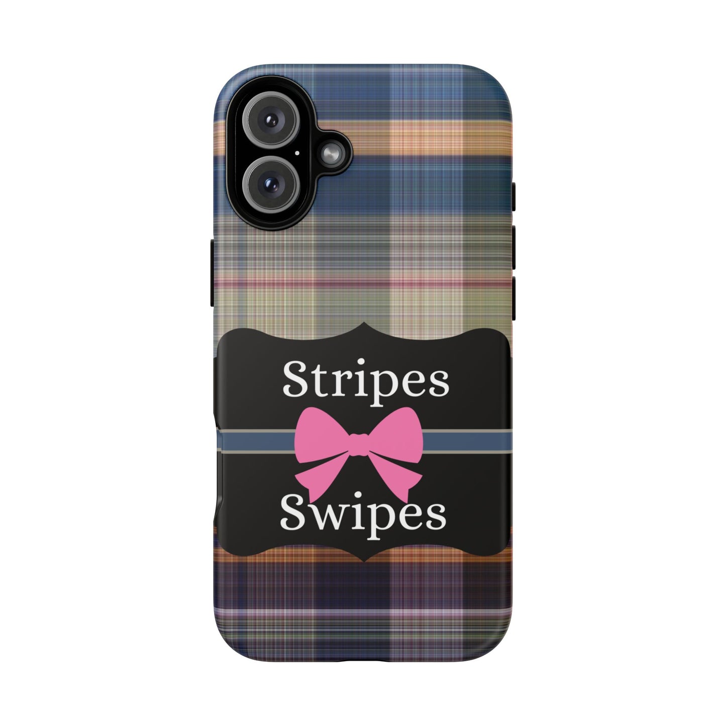 Phone Case iPhone 16/15/14 -Stripes & Swipes Tough Case