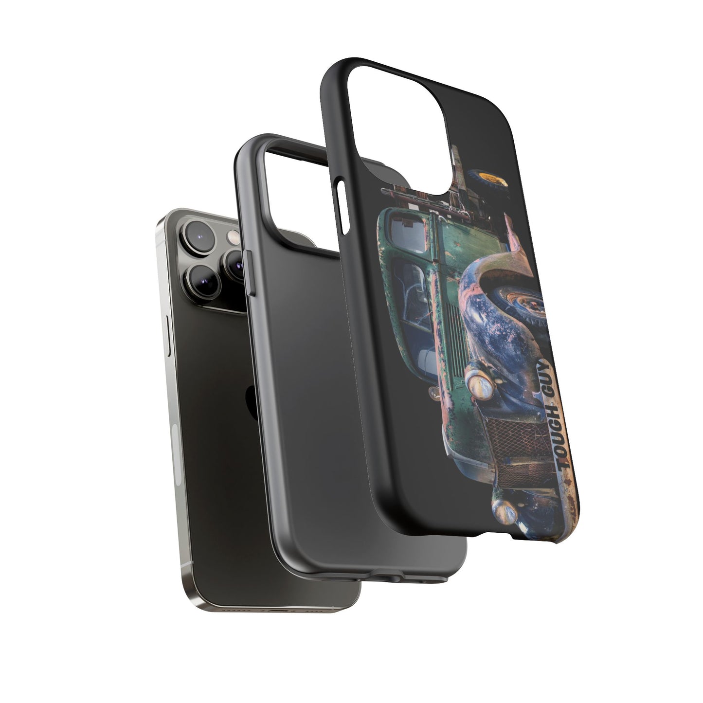 Phone Case iPhone 16/15/14 - Tough Guy Green Blue Truck Tough Case