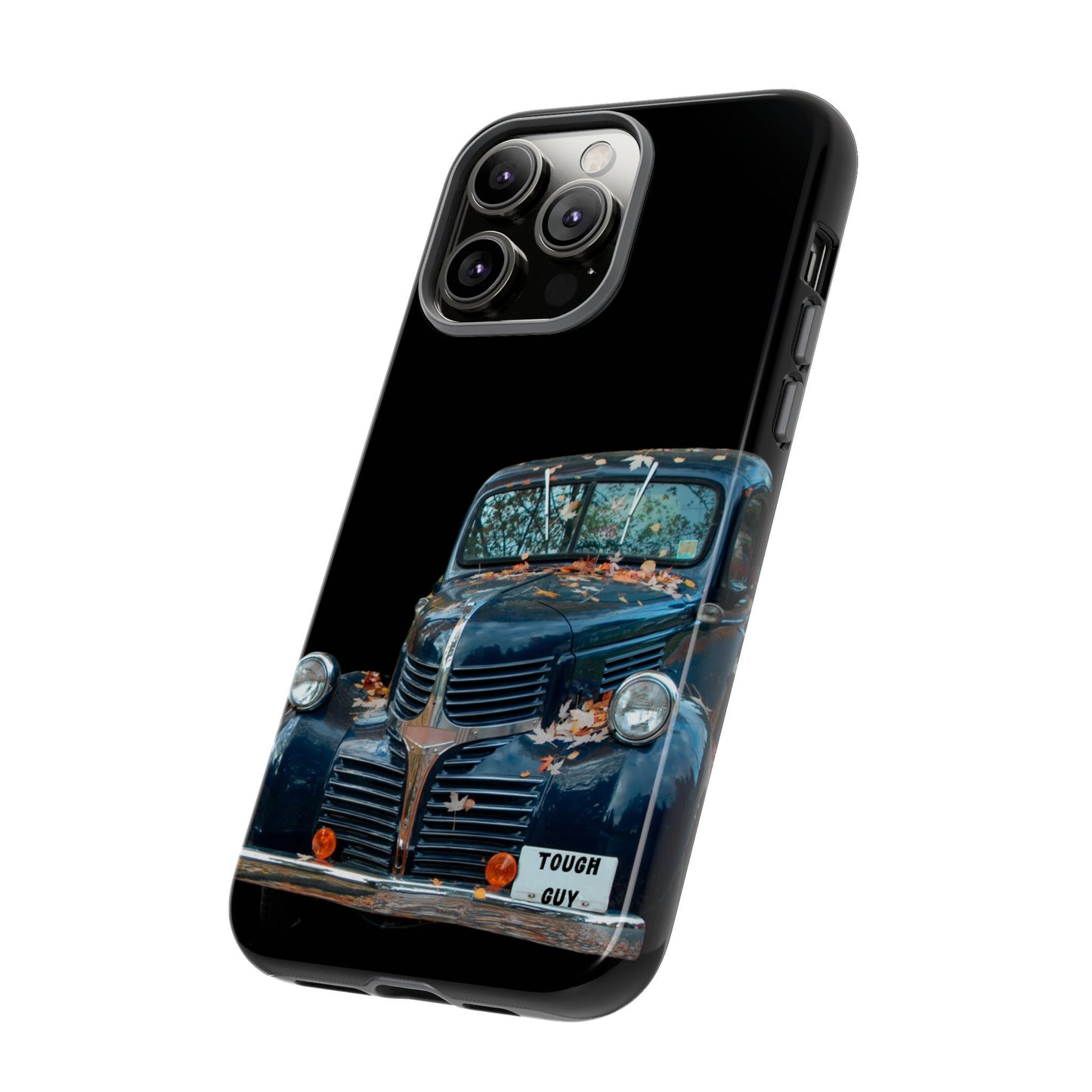 Phone Case iPhone 16/15/14 - Vintage Black Truck Tough Guy Tough Case