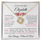 To Our Daughter(s) — Beautiful Love Knot Necklace & PERSONALIZED Heartwarming Message from Mom & Dad (Only, First-Born, Second, Third, Fourth, Fifth, or Twins)