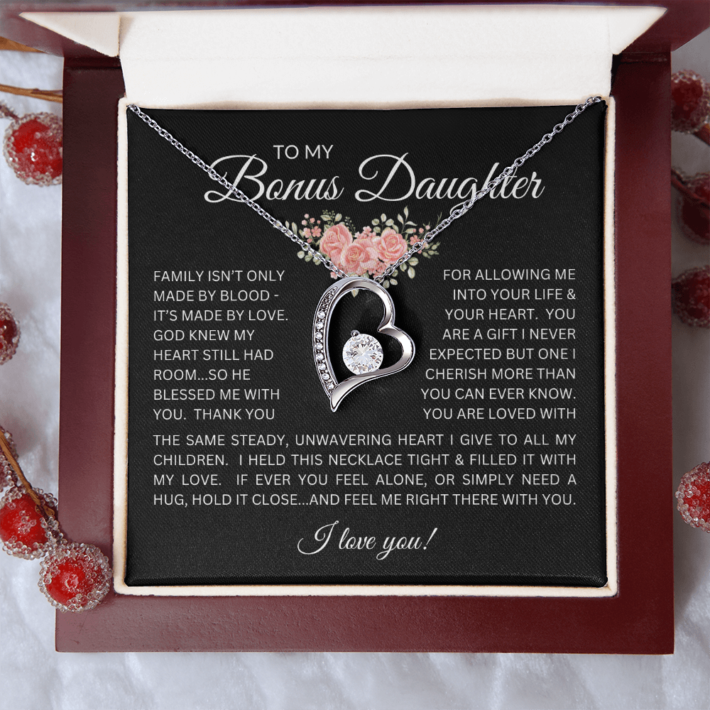 Blessed to Have You - Bonus Daughter Forever Love Necklace Stepdaughter / Bonus Daughter Gift from Bonus Dad