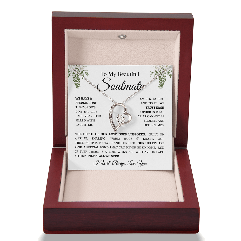 To My Beautiful Soulmate - Forever Love Necklace