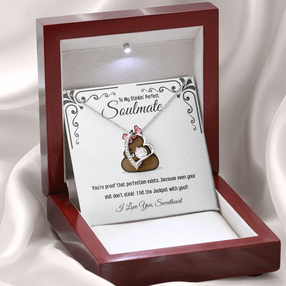 To My Stinkin' Perfect Soulmate Gift - Forever Love Necklace in Luxury or Two-Toned Box