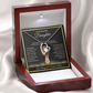 To My Beautiful Daughter Gift – Forever Love Necklace & This Old Lion Message Card