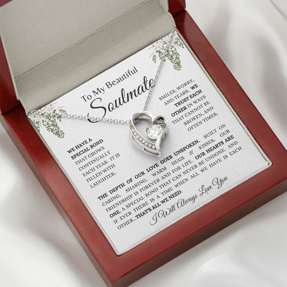 To My Beautiful Soulmate - Forever Love Necklace