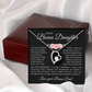 Bonus Daughter Forever Love Necklace from Bonus Dad – Poetic Message Card Gift for Stepdaughter
