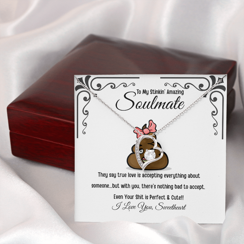 To My Stinkin' Amazing Soulmate Gift - Forever Love Necklace in Luxury or Two-Toned Box