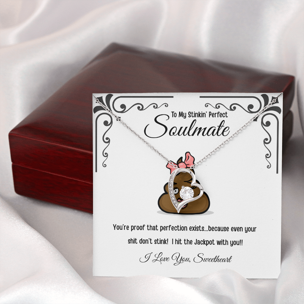 To My Stinkin' Perfect Soulmate Gift - Forever Love Necklace in Luxury or Two-Toned Box