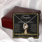 To My Beautiful Daughter Gift – Forever Love Necklace & This Old Lion Message Card