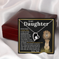 To My Daughter Gift – Forever Love Necklace & This Old Gray Bearded Lion Message Card