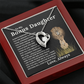 To My Bonus Daughter Gift - Forever Love Necklace with "Braver, Stronger, Smarter" Message