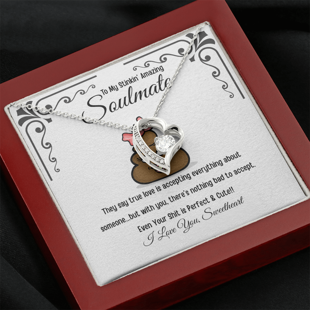 To My Stinkin' Amazing Soulmate Gift - Forever Love Necklace in Luxury or Two-Toned Box