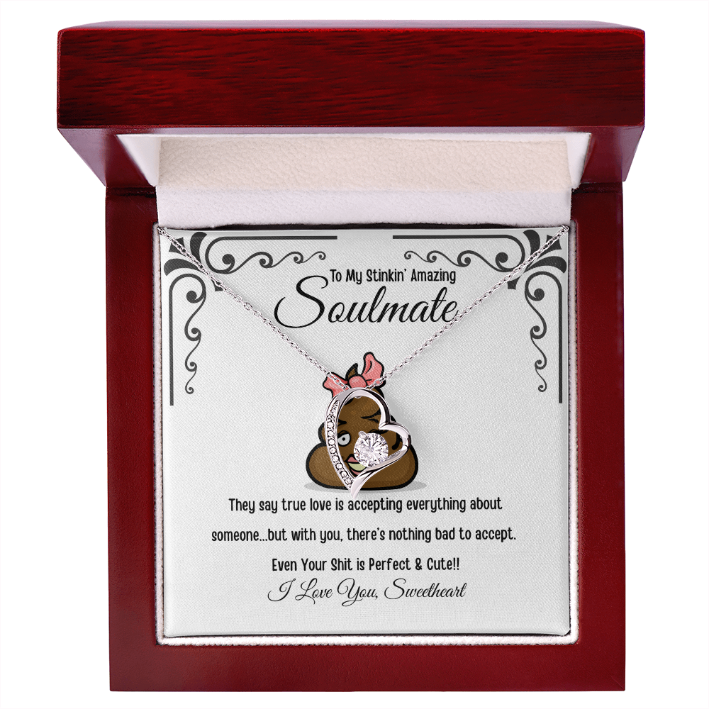 To My Stinkin' Amazing Soulmate Gift - Forever Love Necklace in Luxury or Two-Toned Box