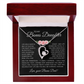 Bonus Daughter Forever Love Necklace from Bonus Dad – Poetic Message Card Gift for Stepdaughter