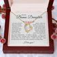 To My Bonus Daughter Gift - Forever Love Necklace with "My Soul Still had Space" Message