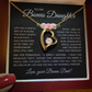 Bonus Daughter Forever Love Necklace from Bonus Dad – Poetic Message Card Gift for Stepdaughter