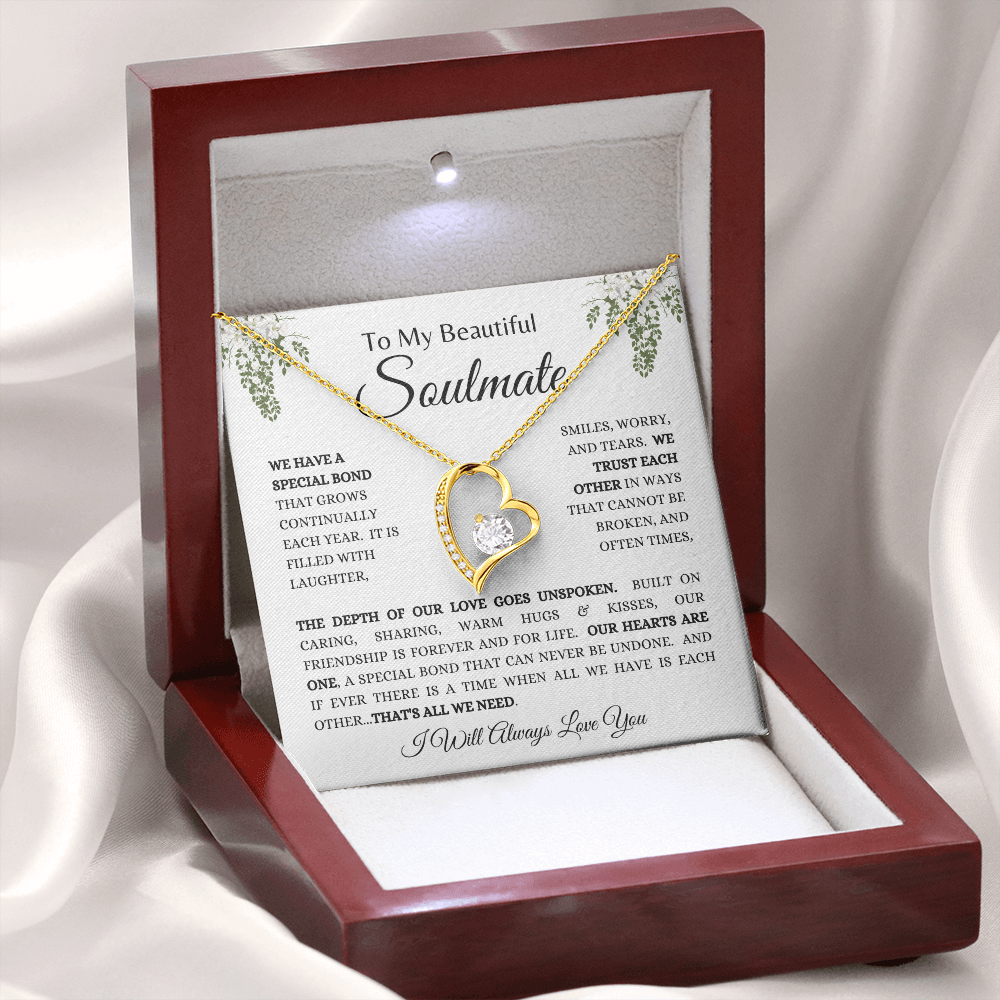To My Beautiful Soulmate - Forever Love Necklace