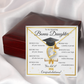 Graduation Gift for Bonus Daughter – Forever Love Necklace with Message Card | Class of 2026 Keepsake