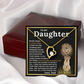 To My Daughter Gift – Forever Love Necklace & This Old Gray Bearded Lion Message Card
