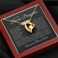 Bonus Daughter Forever Love Necklace from Bonus Dad – Poetic Message Card Gift for Stepdaughter