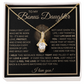 To My Bonus Daughter Gift - Alluring Beauty Necklace with "This Old Lion Has Your Back" Message