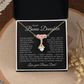 Bonus Daughter Alluring Beauty Necklace from Bonus Dad – Poetic Message Card Gift for Stepdaughter