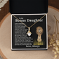 Bonus Daughter Alluring Beauty Necklace with Sentimental Message Card Gift from Bonus Dad to Stepdaughter