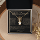 To My Bonus Daughter Gift - Alluring Beauty Necklace with "This Old Lion Has Your Back" Message